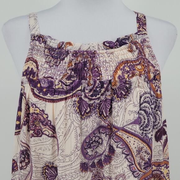 NWT Band of the Free Paisley Maxi Dress Tier Summer Vacation Resort Cruise Sz S‎ - Picture 3 of 11